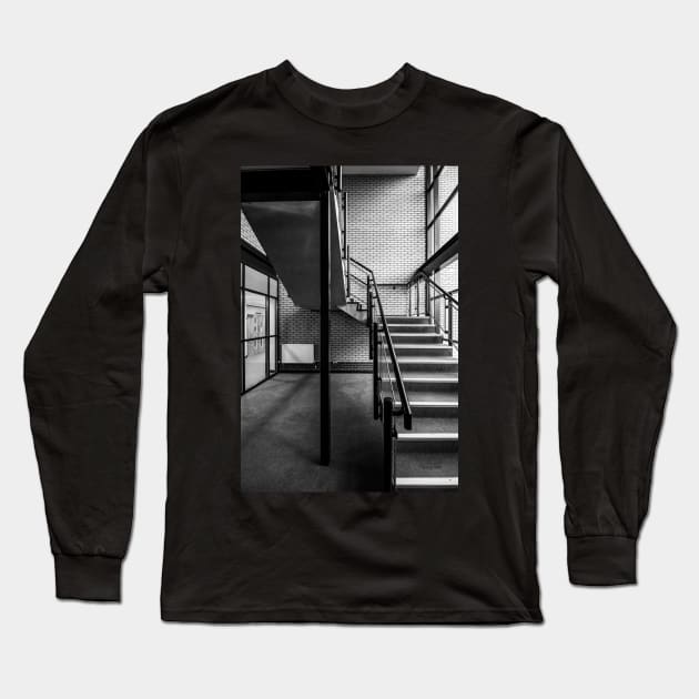 Staircase Mono Long Sleeve T-Shirt by zglenallen